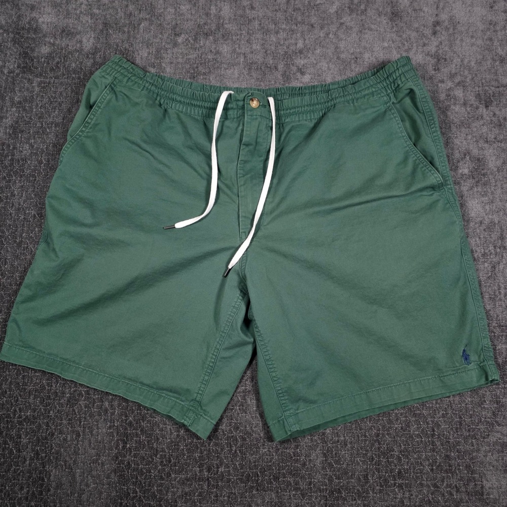 Polo Ralph Lauren Mens XLT Green Prepster Shorts Elastic Waist Cotton Twill Pony